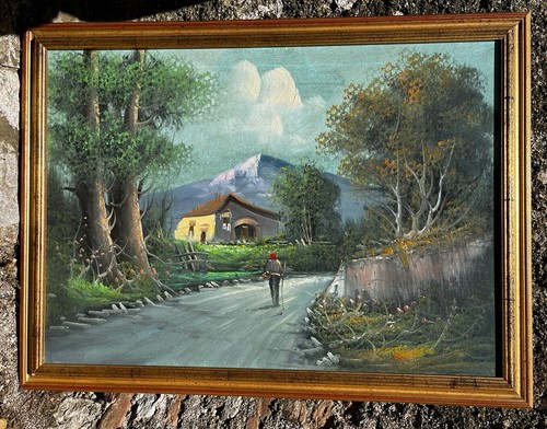 Dipinto olio tela raffig - olio, su