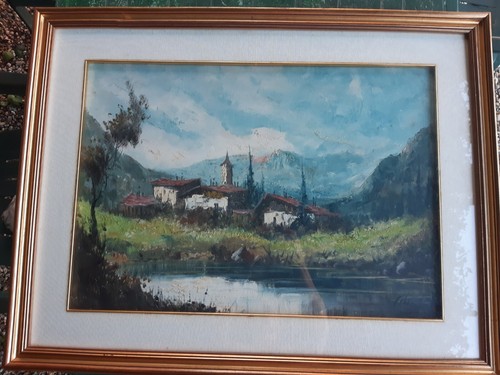 Dipinto mano paesaggio - a,