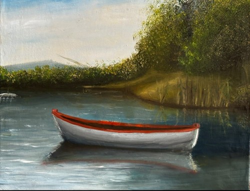 Dipinto olio tela nel - olio, (nel
