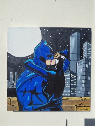 Quadro dipinto mano batman - quadro,
