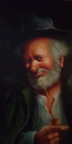 Dipinto olio tela maestro - su,