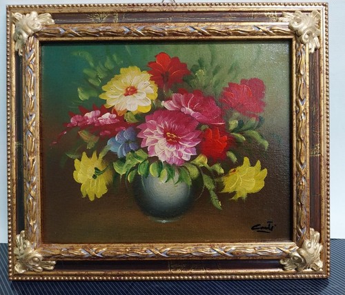 Quadro fiori dipinto tela - fiori,