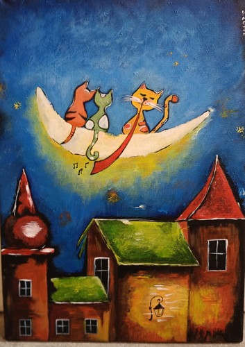 Quadro dipinto mano tela - quadro,
